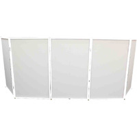 ProX XF-5X3048 5-Panel Pro DJ Facade with 180 Degree Quick Release Stainless Steel Hinges, White Frame