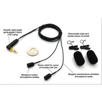 Ultimate Studio Reference sub-miniature Super-Cardioid stereo microphones made with Mogami cable. Includes clips and windscreens