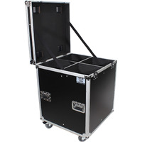 ProX X-RCF-ST15SMA Flight Case for Two RCF ST 15-SMA Stage Monitors W/4 Inch Casters