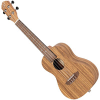 Ortega Guitars, 4-String Timber Series Left-Handed Concert Acoustic-Electric Ukulele w/Bag, (RFU11ZE-L)