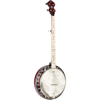 Ortega Guitars Facon Falcon Series 5-String Quilted Maple Resonator Acoustic-Electric Banjo w/Bag, Right (OBJE400TFR)