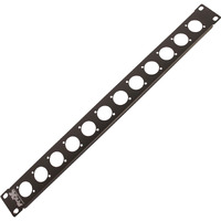 ProX T-1U12XLR 1U Rack Panel Punched for 12 XLR, Speaker Twist connector or Power Connection compatible Connectors