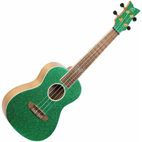 Ortega Guitars, 4-String Element Series Concert Ukulele w/Bag, Right-handed, Metallic Black, (RUEL-MGR)