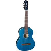 Ortega Guitars 6 String Student Series Full Size Nylon Classical Guitar, Right-Handed, Ocean Blue, 4/4 (RST5MOC)