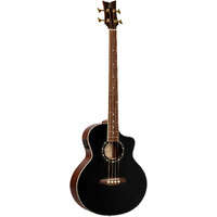 Ortega Guitars Deep Series 4 String Acoustic Bass Guitar, Right-handed, Black, (D8CE-4)