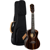 Ortega Guitars, 4-String Elite Series Concert Acoustic-Electric Ukulele w/Bag, Right-handed, (RUET-ZC)