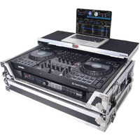 ProX XS-DDJFLX10WLT Flight Style Road Case for Pioneer DDJ-FLX10 DJ Controller| Environment-Friendly | Honeycomb Digital Surface | Heavy-Duty Protection Silver Hardware| Black color/Black Finish