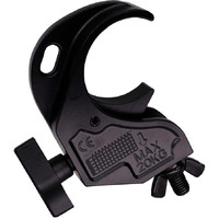 ProX T-C16H-BLK Aluminum Hook Style M10 Clamp with Big Wing Knob for 2  Truss Tube Capacity 45 Lbs. Black Finish