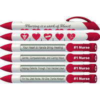 Greeting Pen  Nurses Have Heart  1 Nurse Pens ith Rotating Messages, 6 Pen Set (36541)