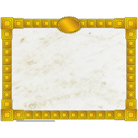 Gold Block Certificate Border