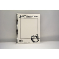 Sax Sketch N Write Spiralbound Book - 8 1/2 x 11 inches - 50 Sheets per Pad - White