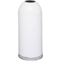 15-Gal Open-Top Dome Round Receptacle Color: White