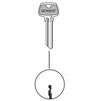 Sargent 6275LA 6 Pin Key Blank with LA Keyway