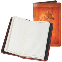 Scully Tanned Calf Leather Pocket Ruled Notebook (Mahogany)