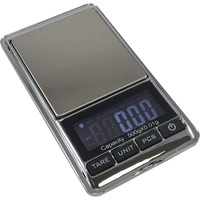 Optima Scale Optima Home Scales Sterling Pocket Scale with Lid Weighing Tray, St-302, Silver