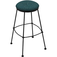 3030 25  Stationary Counter Stool with Black Wrinkle Finish and Graph Tidal Seat