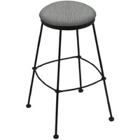 3030 25  Stationary Counter Stool with Black Wrinkle Finish and Graph Alpine Seat