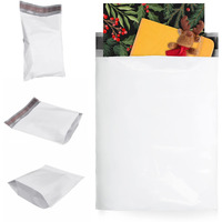 Amiff White Gusseted Poly Mailers, 10 x 13 x 2 Inches. 1000 Pack Poly Shipping Bags for Clothing. 2.4 Mil Thick Mailers Poly Bags for Shipping. Waterproof Expandable Poly Mailer for Clothes, Blankets