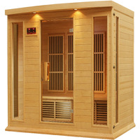 DYNAMIC SAUNAS Maxxus 4 Per Low EMF FAR Infrared Carbon Canadian Hemlock Sauna