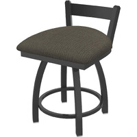 821 Catalina 18  Low Back Swivel Vanity Stool with Pewter Finish and Graph Chalice Seat