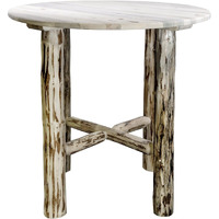 Montana Woodworks Montana Collection Bistro Table, Round Table Top, Clear Lacquer Finish