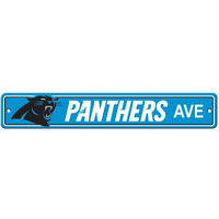 Fremont Die NFL Carolina Panthers Team Sign, 4  x 24 , Street Sign