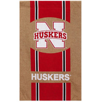 Evergreen Enterprises NCAA Nebraska Cornhuskers Flag29x43 Burlap House Style, Team Colors, One Size