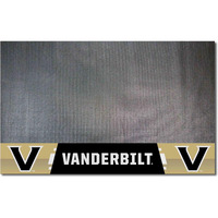 FANMATS 21635 Vanderbilt Commodores Vinyl Grill Mat - 26in. x 42in. - Deck Patio Protective Mat | Oil, flame, and UV resistant