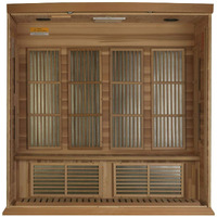 Maxxus 4 Per Low EMF FAR Infrared Carbon Canadian Red Cedar Sauna