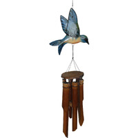 Cohasset Gifts 186MH Cohasset Monarch Butterfly Harmony Bamboo Wind Chime, Hand Painted Orange Finish