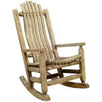 Montana Woodworks Homestead Collection Adult Wood Log Rocker, Exterior Stain Finish