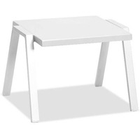 Whiteline Modern Living ST1593-WHT Rio Contemporary Indoor/Outdoor Aluminum Side Table in Matte White or Taupe