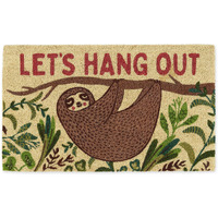 DII Animal Pun Collection Natural Coir Doormat, 18x30 , Hang Out Sloth