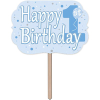 Beistle Blue 1st Birthday Yard Sign