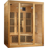 Maxxus Sauna  Bellevue Edition 3 Per Low EMF FAR Infrared Carbon Canadian Hemlock Sauna