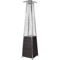 RADtec Tower Flame Heater - Wicker Black & Grey