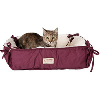 Armarkat 2-in-1 Cat Pet Bed & Fleece Cat Mat, Burgundy/Ivory, 16  L x 16  W x 6  H (C06HJH/MB)