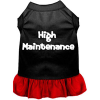 Mirage Pet Products 58-06 XSBKRD 8  High Maintenance Dresses Black with Red, X-Small