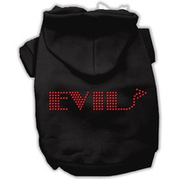 Pet, Dog & Cat Hoodie Rhinestone,  Evil  Black 3XL (25-35 lbs.)