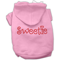 Mirage Pet Products Sweetie Rhinestone Hoodies Pink XXXL(20)