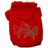 Mirage Pet Product Christmas Bows Rhinestone Hoodie Red XL (16)