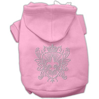 Mirage Pet Products Rhinestone Fleur De Lis Shield Hoodies Pink M (12)