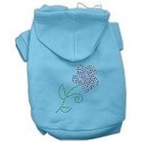 Multi-Colored Flower Rhinestone Dog Hoodies Baby Blue S (10)