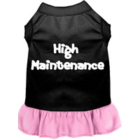 Mirage Pet Products 58-06 SMBKPK 10  High Maintenance Dresses Black with Light Pink, Small