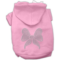 Mirage Pet Products 16-Inch Rhinestone Bow Hoodies, X-Large, Pink