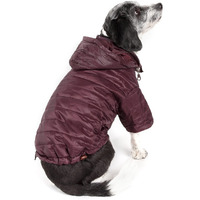 Pet Life Sporty Avalanche Lightweight Folding Winter Dog Coat - Adjustable Dog Jacket with a Concealed Zippered Collar and pop-Out Hood - Pet Coat for Small Medium Large Dogs