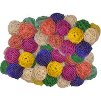 A&E Cage Co. 100 Pack of 1.5  Colored Vine Balls Wicker