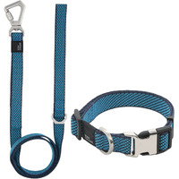 Pet Life Escapade Outdoor Series 2-in-1 Convertible Dog Leash and Collar, MD, Blue