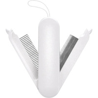 Pet Life  'JOYNE' Multi-Functional 2-in-1 Swivel Travel Grooming Comb and Deshedder