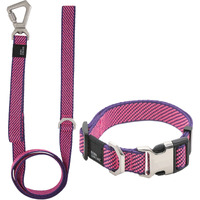 Pet Life Escapade Outdoor Series 2-in-1 Convertible Dog Leash and Collar, SM, Pink